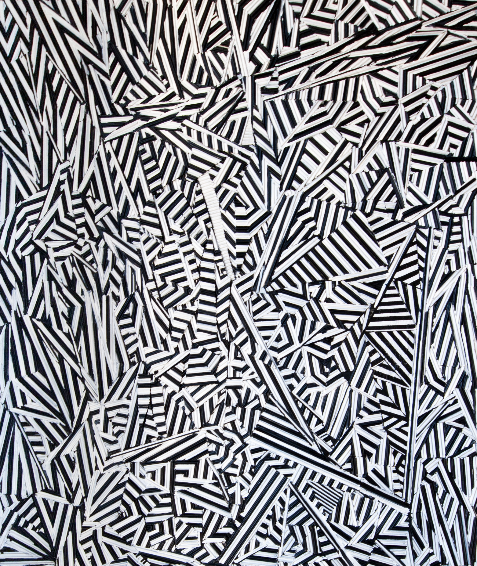 Struttura cellulare n. 18 - tecnica mista su faesite 130 x 110