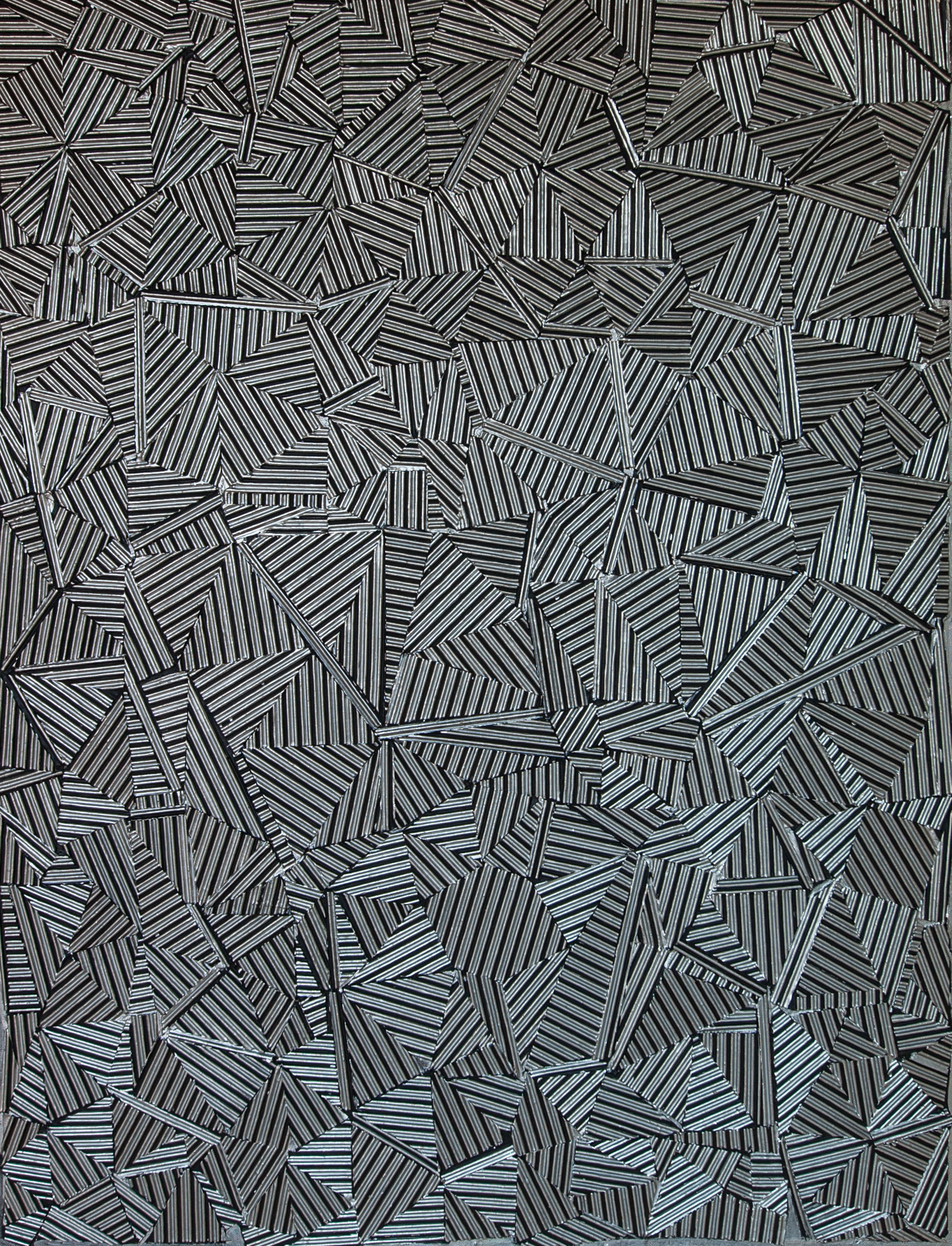 Struttura cellulare n. 20 - 1968 tecnica mista su faesite 130 x 100