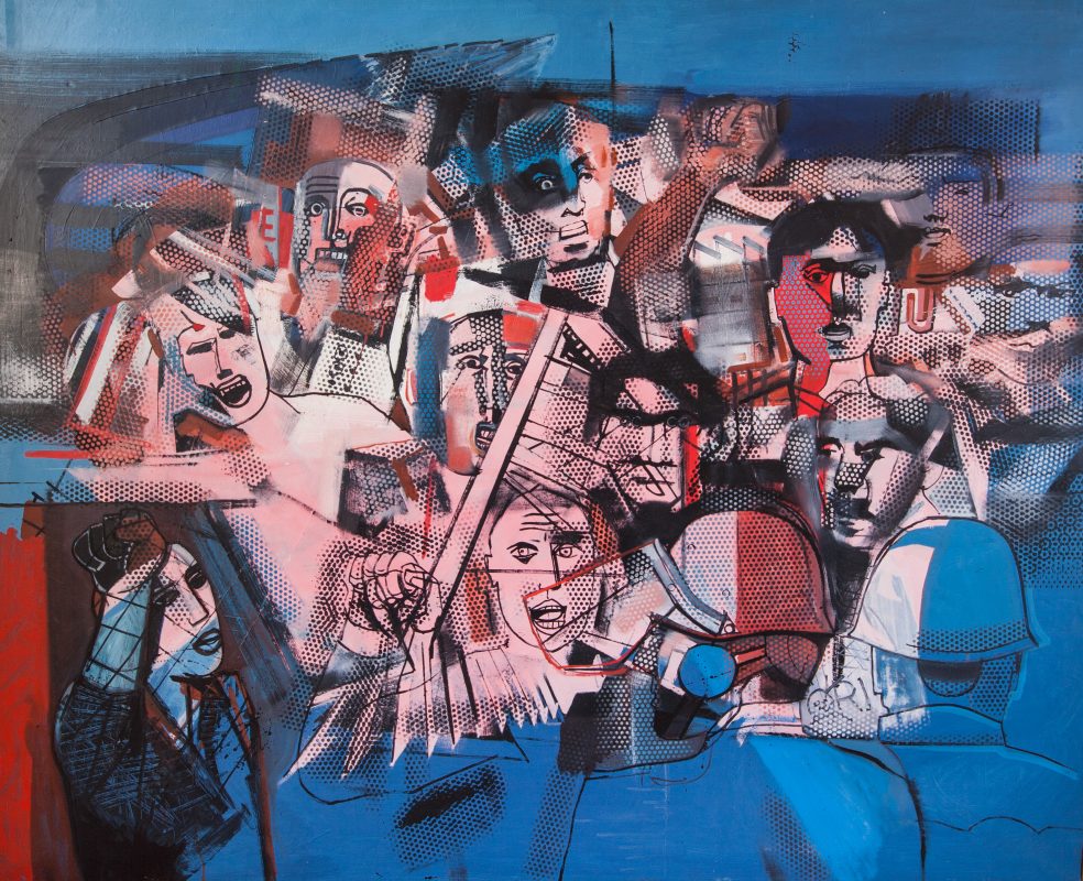 Dimostranti-1974-olio-su-tela-120-x-150-984x800